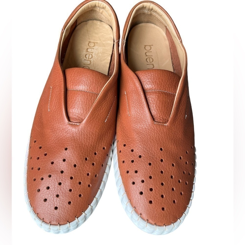 Bueno Womens Size 42 US 11- 11.5Denmark Buttery Leather Slip-On Sneakers Tan. - Picture 2 of 9